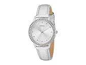 GUESS Women's Quartz Stainless Steel and Leather Casual Watch, Color:Silver-Toned (Model: U0648L17)