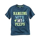 Carter's Boys' 2T-8 Short Sleeve My Peeps Tee