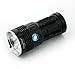 LingsFire® Super Bright 7000LM 7 X CREE XM-L T6 3 Modes Waterproof LED Flashlight Torch Power Source 1 2 3 4 x 18650 Battery For Indoor/Outdoor Activities Like Cmaping, Hiking, Hunting etc.. (Black 7xT6)