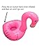 BIGTHING 12-Piece Inflatable Flamingo and Palm Tree Drink Holder