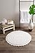 DII Crochet Collection Reversible Bath Mat, Round, 27.5