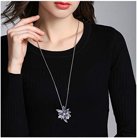 ブローチ お得セット 気質花ブローチの女性ファッションコサージュスーツアクセサリー付きセーターチェーンピン Color Brooch Necklace