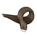 Full Shine 20inch Tape Hair PU Skin Weft Color #8 Ash Brown Tape in Extensions Unprocessed Real Human Hair Skin Weft Tape in Hair