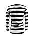 iClosam Mens Black and White Striped Shirt Long Sleeve Basic Striped Tshirt Cotton T-Shirt