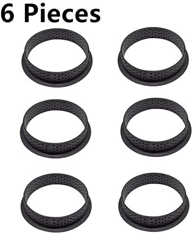 FTFSY Tart Cake Mold For Baking Dessert Ring Art Mousse Silicone 3D Mould Silikonowe Moule Tartlet Pan Pastry Tools,6 Pieces Tart Ring