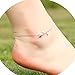 Gold Anklet for Women 18K Gold Plated Tiny Rose Flower Beach Girl Adjustable Anklet（G）