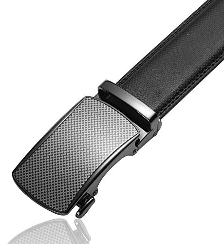 Men's Belt - Autolock Leather Ratchet Dress Belt for Men With Automatic Buckle - Enclosed in an Elegant Gift Box - Thumbnail 3