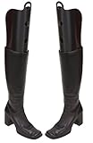 Wander Agio Womens Fresh Tall Boot Shapers Tree Multifunction Long Thigh Boots Breathable Support Black 3 Pairs (Updated Version, Won't Broken)