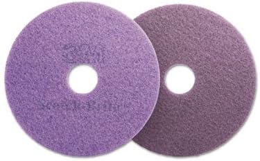 Scotch-Brite Diamond Floor Pads, 16" Diameter, Purple, 5/Carton