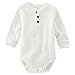 Oshkosh B'gosh Baby Boys' Thermal Henley Bodysuit (6 Months, White)