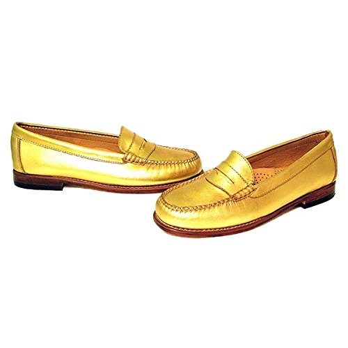 G.H. Bass & Co. Women's Wayfarer-L Flat,Gold,8.5 M US