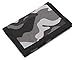 RFID Trifold Canvas Outdoor Sports Wallet for Kids - Front Pocket Wallet with Magic Sticker (Gray)