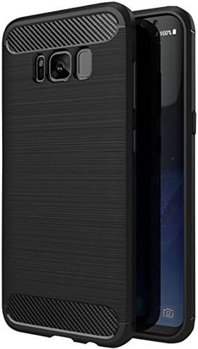 Galaxy S8 Plus Case,Samsung Dretal Carbon Fiber Shock Resistant Brushed Texture Soft TPU Phone case Anti-fingerprint Flexible Full-body Protective Cover For Samsung Galaxy S8 Plus 2017 (black)