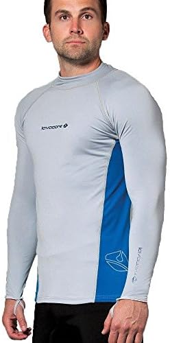 New Men's LavaCore Long Sleeve LavaSkin Shirt - Grey (Size Medium-Large) for Scuba Diving, Surfing, Kayaking, Rafting, Paddling & Many Other Watersports