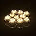 AGPtek 10PCS Warm White Submersible Round LED Candle High Brightness Tea Vase Battery Light Outdoor Garden Pond Pool Bath Disco Bar Spa Tub Decoration Wedding Xmas Floral Decoration Candles