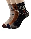 Zando Womens Super Thick Merino Ragg Knit Warm Wool Crew Mid-Calf Winter Socks