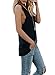 Beautife Womens Tank Tops Summer Casual Loose Fit Sleeveless V Neck Cotton Long Tunic Shirts