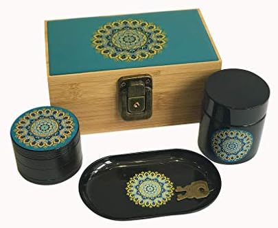 Calm Centric Stash Box Combo/Tobacco box Combo (Blue Mandala)