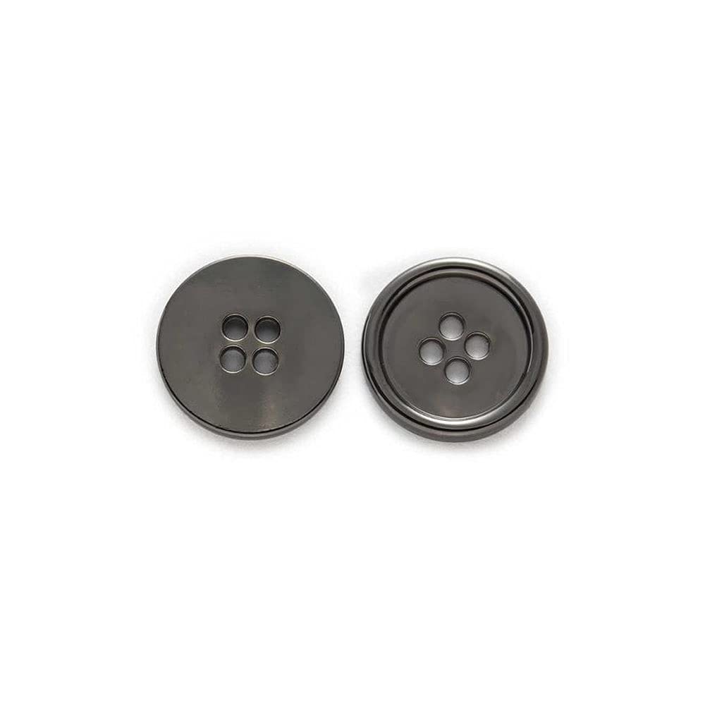 Photo 1 of 10 PCS Metal Buttons Suit Shirts Coats Sewing Round Retro 4-Hole Buttons for Clothes Decoration Handmaking (Gun Metal, 18mm)