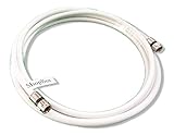 White RG-6 Coax 75 Ohm Cable (High Performance Solid Copper & UL Approved) for (Digital, CATV, Satellite TV, or Broadband Internet) (6 Foot) by ShopBox