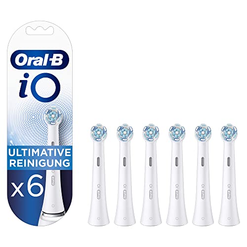 Oral-B iO Ultimative Reinigung Aufsteckbürsten für elektrische Zahnbürste, 6 Stück, ultimative Zahnreinigung mit iO Technologie, Zahnbürstenaufsatz fü