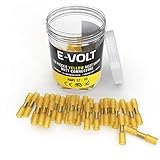100 PC Yellow Heat Shrink Butt Crimp Connectors: 12 10 Gauge Bulk Waterproof Electrical Terminals - Insulated AWG Automotive, Marine, Audio, and Industrial Grade. Hot Melt Adhesive Butt Splice