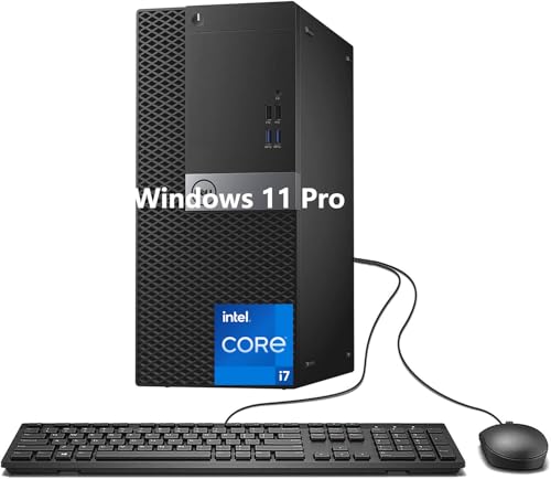 Dell OptiPlex 7040 Mini Tower PC de sobremesa, Windows 11 Pro, Core i7-6700, 8 GB de RAM, 256 GB SSD, Teclado y Mouse (reacondicionado)