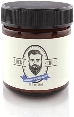 Cedar Spice Beard Balm 1.7oz Amber Glass Jar By Lucky Scruff