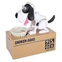 Lucoo Coin Bank,My Dog Piggy Bank Robotic Coin Munching Toy Money Box Saving Box Children