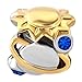 CharmSStory I Love You To The Moon And Back Blue Synthetic Crystal Charms Beads For Bracelets