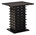 King's Brand Wood Wave Design End Table, Black Finish