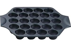Iwachu 24025 Takoyaki 23 Holes, Induction Compatible, Black Baking, Nambu Ironware, Black Casting, 1.6 inches (4 cm) Hole Dia