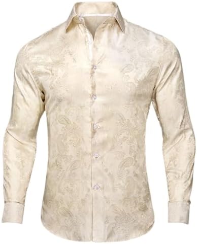 men's champagne dress shirt short sleeve DaisySilk Mens Silk Shirt Short Sleeve Camp Collar with Two Pockets Black / S