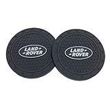 Shenwinfy 2.75 Inch Car Interior Accessories Anti Slip Mat for Land Rover, Cup Holder Coaster Auto Interior Decoration Pad(2 PCS)