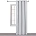 NICETOWN Room Darkening Curtain Window Panel - (Greyish White Color) Solid Thermal Insulated Drape/Drapery for Bedroom,52x95 inches, 1 Pack