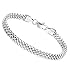LOYALLOOK Stainless Steel Mesh Chain Bracelets for Women Silver Tone 7
