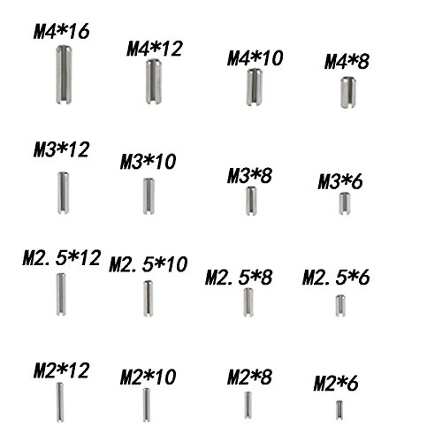 320 Pcs 16 Kinds Slotted Spring Pin 304 Stainless Steel M2 M2.5 M3 M4 Split Spring Dowel Tension Roll Pins Assortment Kit - Thumbnail 2