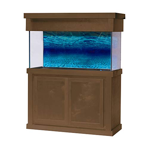 RJ ENTERPRISES Birch Modern 60″X18″ Walnut 32″ Tall Aquarium Stand fits120 Gal & Birch Modern 60″X18″ Walnut 10″ Tall Canopy fits120 Gal(Tank NOT Included)