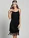 Women 1920s Gatsby Cocktail Sequin Art Deco Flapper Dress, A-black, Large