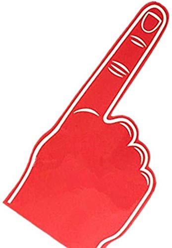 Giant Foam Hand Palm Printed EVA Pointy Finger Glove (Red)