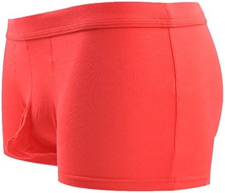 Mens Comfy Boxer Briefs Red Low Rise Trunks Micromodal Size L