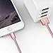 Miger 4Pack (1ft/ 3ft/ 6ft/ 10ft) Double-Braided Nylon Lightning Fast Charging & Sync Cable for iPhone 7/7 Plus/SE/6/6 Plus/6s/6s+/5s/5/5c, iPod, iPad Mini/Air/Pro & More (Pink)