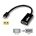 gofanco Gold Plated Mini DisplayPort to HDMI 4K Adapter (Black) - Thunderbolt 2 Compatible for Apple MacBooks, Microsoft Surface Book, Google Chromebook Pixel, and Laptops with Mini DisplayPort Ports
