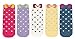 Maiwa Girls Cotton Bow Pattern Slight Seam Novelty socks for girls,Toddlers, kids 5 pack