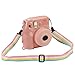 Katia Camera Case Bag Compatible for Fujifilm Mini 9 Instant Camera, also for Fujifilm Mini 8 Instant Film Camera with Strap - Shining Pink
