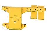 xcoser Badgirl Belt Yellow Deluxe PU Holster Pouches Cosplay Costume Accessory
