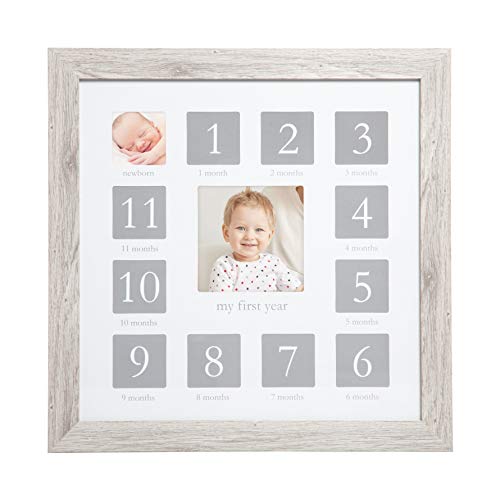Kate & Milo My First Year Frame, Newborn To First Birthday Photo Frame, Baby Ke…