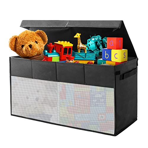 Extra Large Toy Chest for Boys, Toy Box Chest with Flip Top Lid, Kids