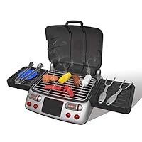 lUKSY US-Direct Barbecue Play Food Set,Spray Griddle Electric Stove Toy ,Kitchen Pretend Grill Set with LED Lights and Electric Circulation Smoke,Kitchen Puzzle Educational Creative Toys