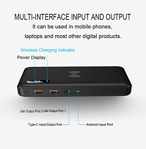 Powerbank 50000 Mah Draagbare Telefoonoplader Met Ultrahoge Capaciteit Met Pd 15 W Draadloos Opladen, Pd 65 W Snel… - Afbeelding 8